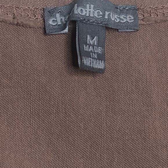 Charlotte Russe Nude Zipper Bandage Crop Top Medium - Picture 4 of 5